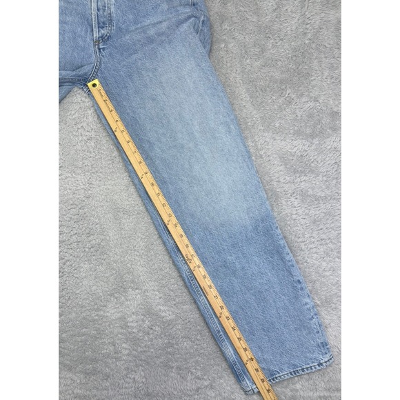 AGOLDE Los Angeles V Waist Baggy Jeans Light Wash Denim Button Fly Size 28 - Picture 8 of 11